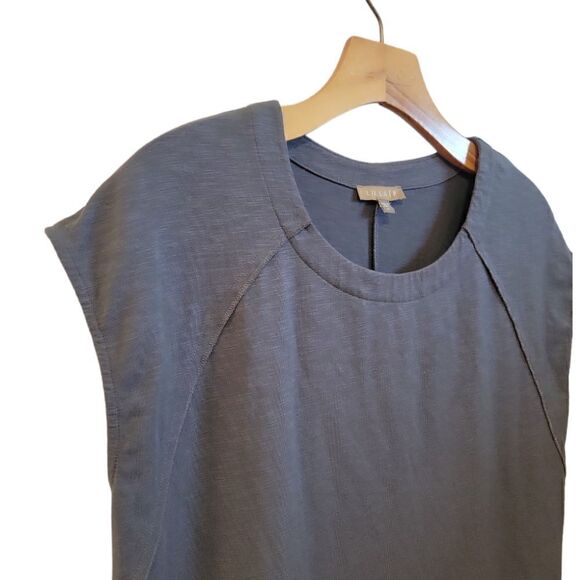 NWOT LILLA P JEWEL NECK SHIFT SHORT SLEEVW DRESS GREY Gray CHARCOAL S - Picture 3 of 13